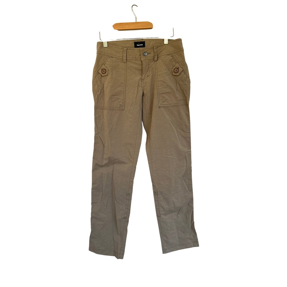 Marmot Women's Size 4 Khaki Cargo Pants Roll Up Convertible Outdoor Casual